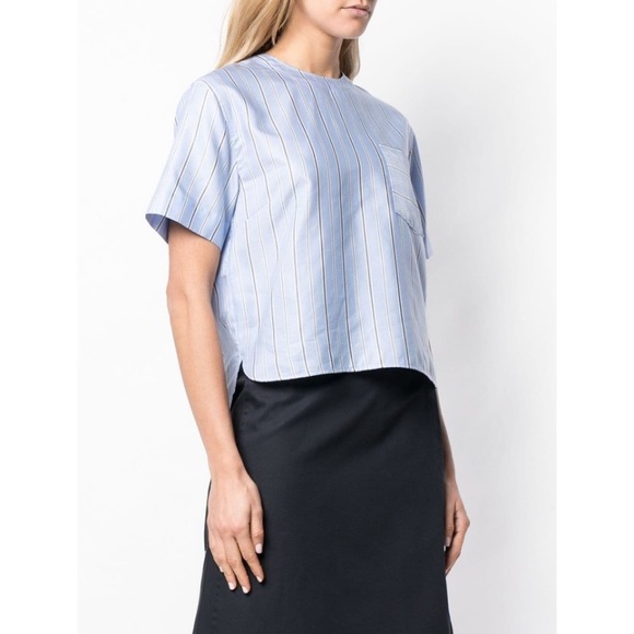 Cédric Charlier Tops - Cédric Charlier striped short-sleeve blouse